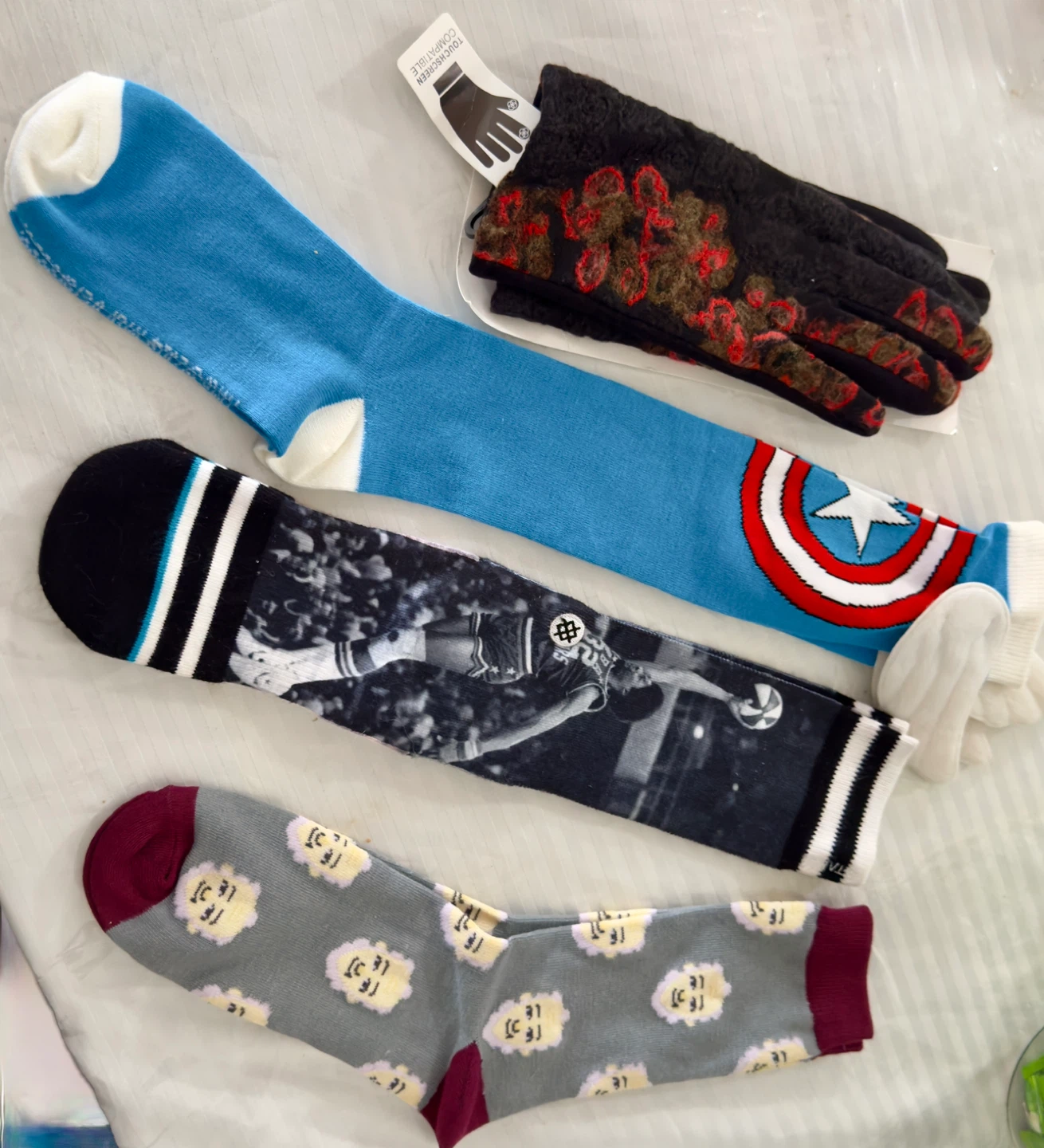 Captain America Knee-High Socks with Wings