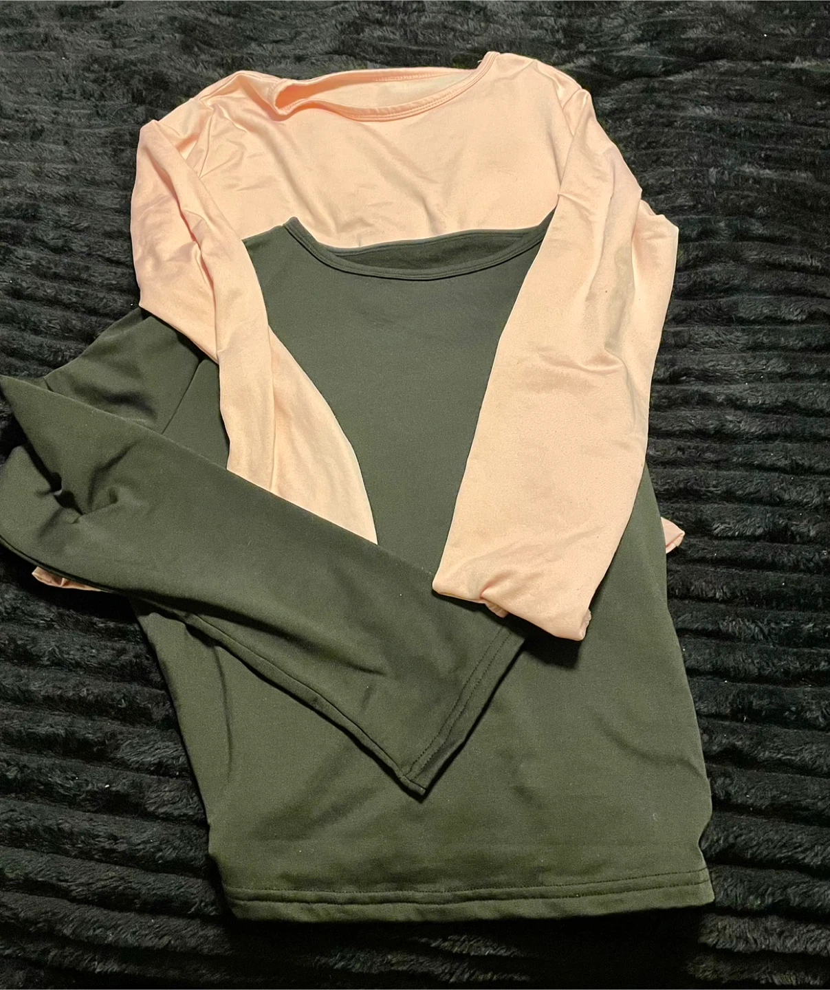 🏆2 Pack Long Sleeve Tops - Pink & Black 🏆 - photo 3
