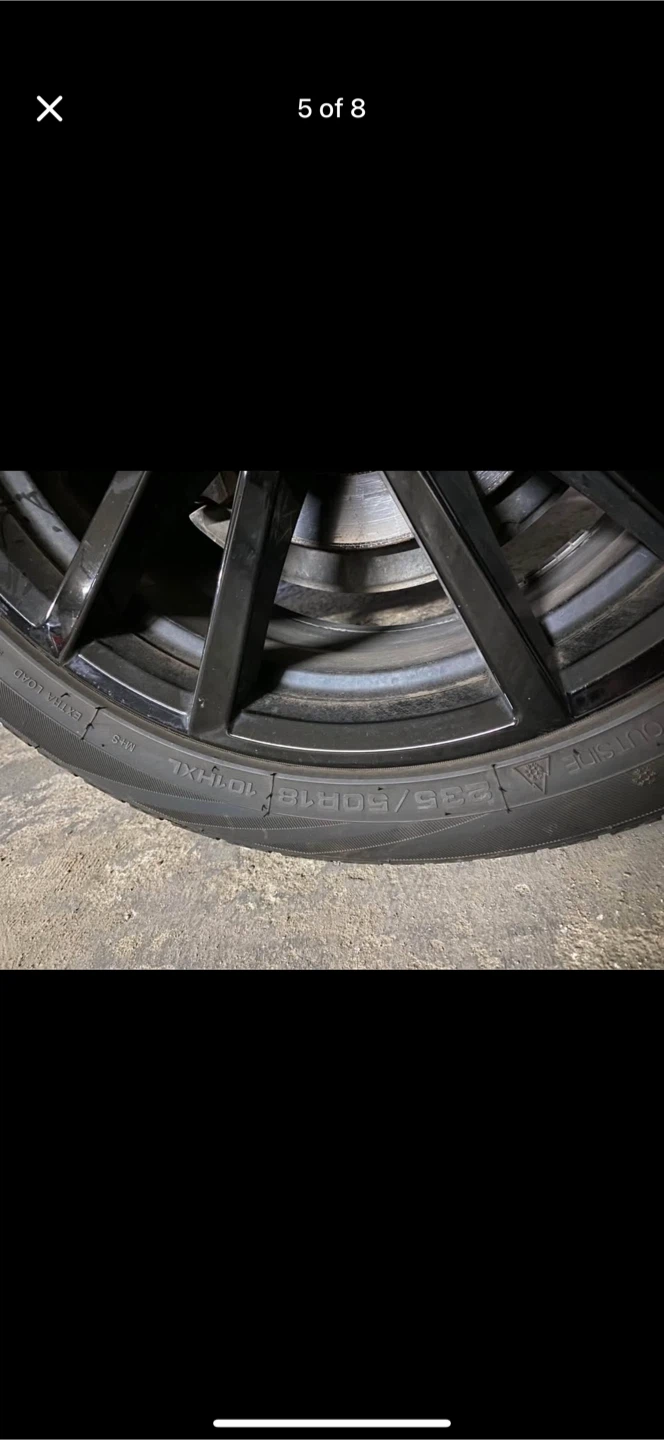 Black Alloy Rims with Tires - 18 Inch - photo 5