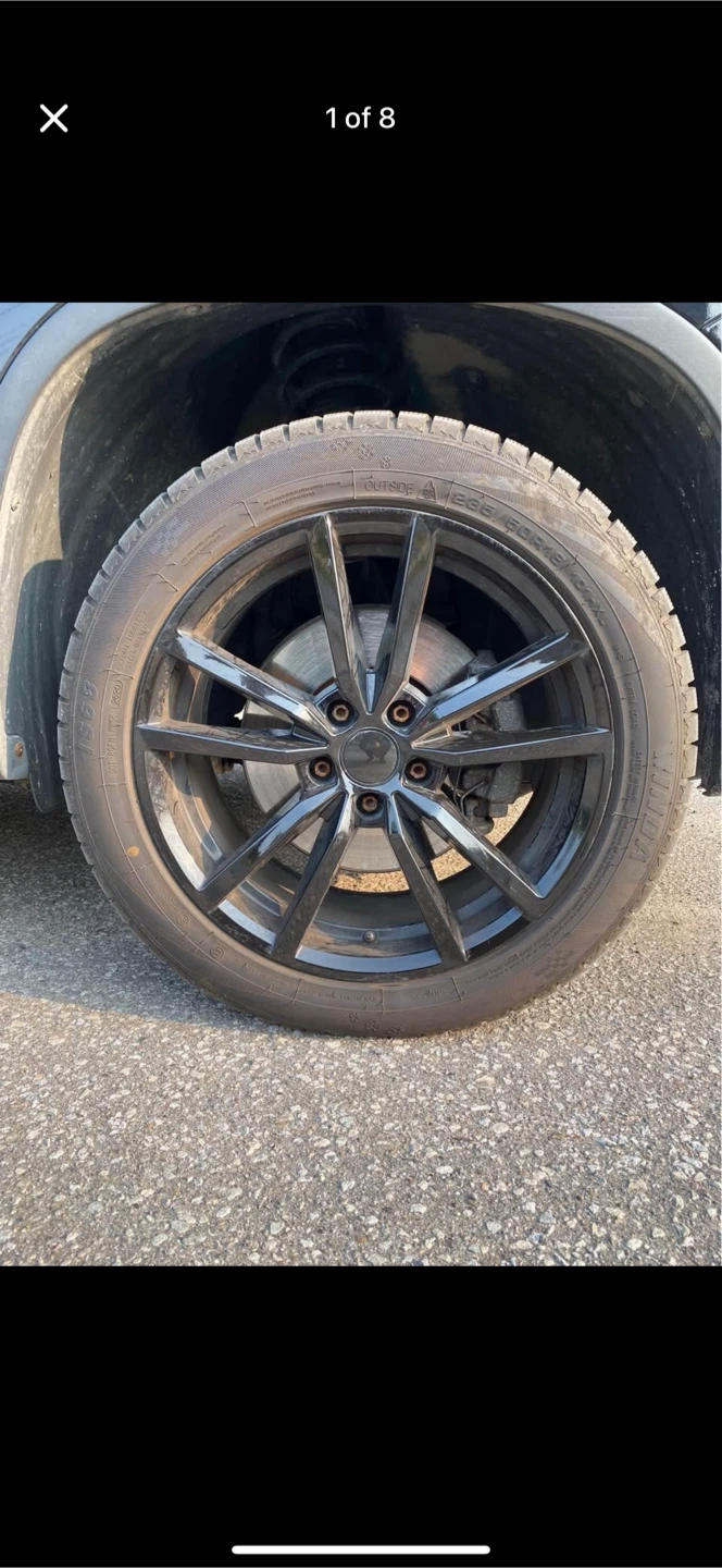 Black Alloy Rims with Tires - 18 Inch