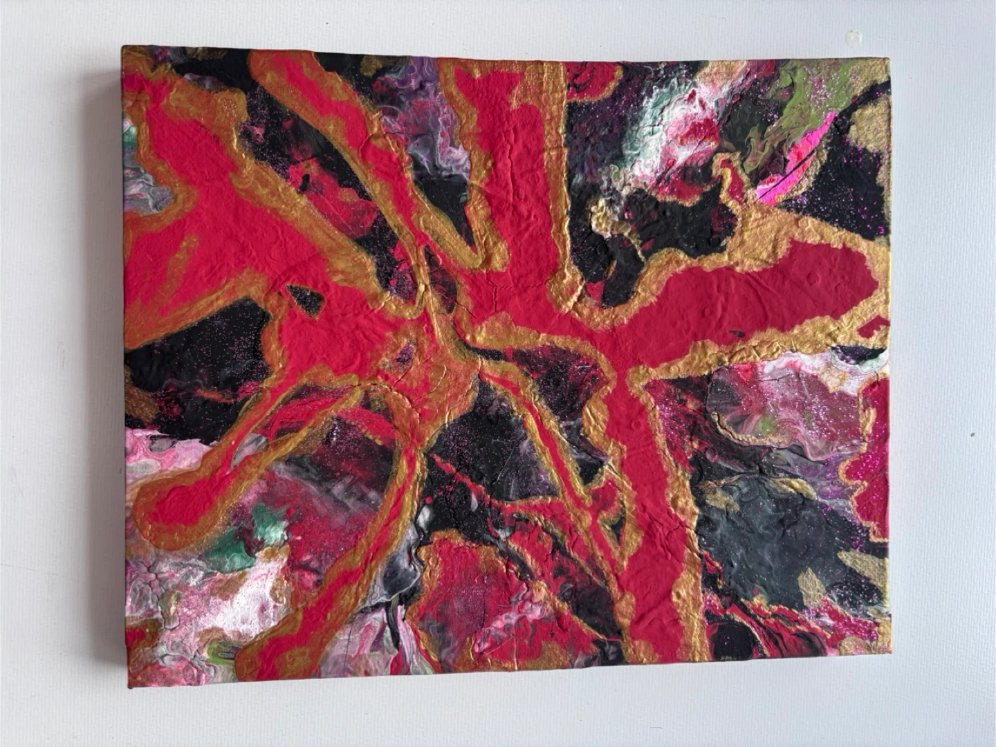 Abstract Pour Painting