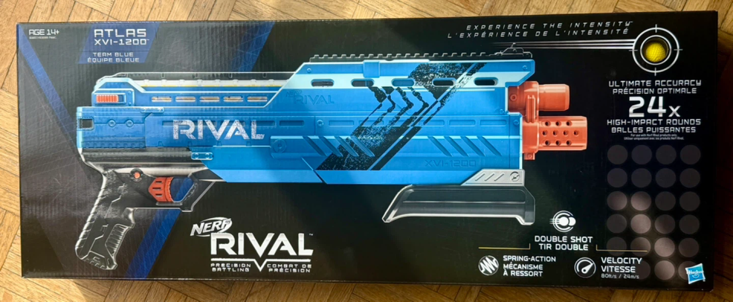 Nerf Rival Blaster Atlas XVI-1200 Blastser ( Red or Blue) - photo 2