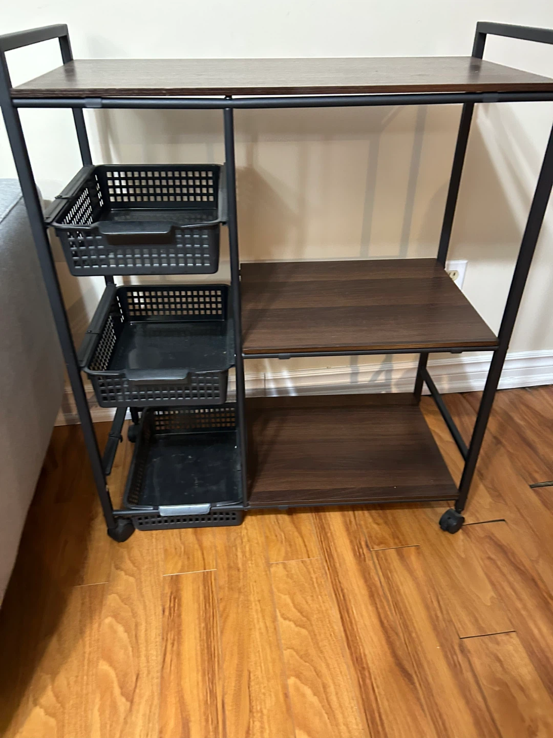 3-Tier Rolling Storage Cart with Baskets - photo 3