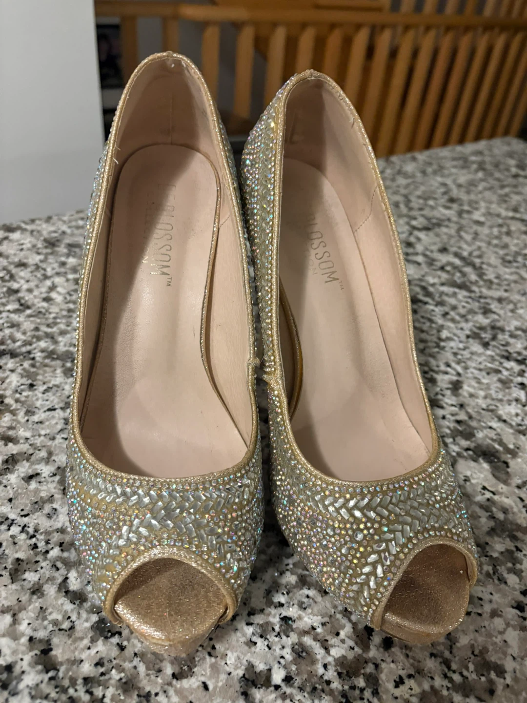🏆Embellished Peep-Toe Heels - photo 2