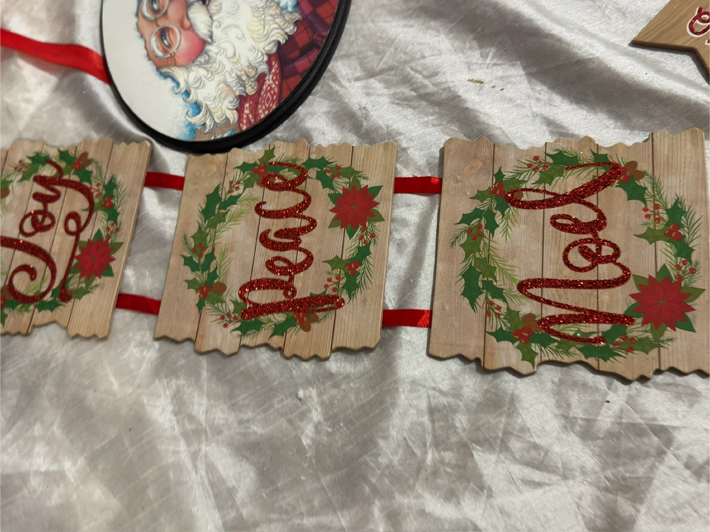 Christmas Decorations - Santa, Sleigh, and Word Banners - photo 4