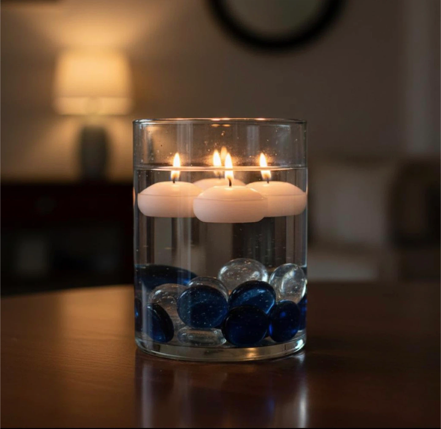 White Aquarium Gravel and Blue Glass Gems - photo 4