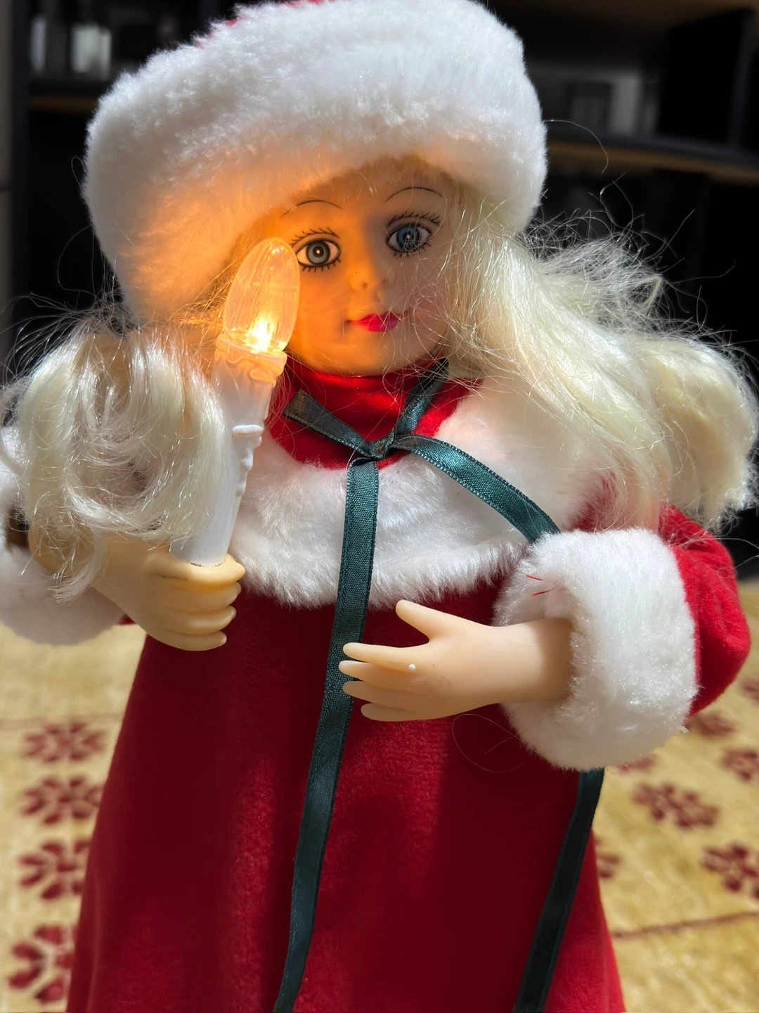 Animated Christmas Doll with Candle