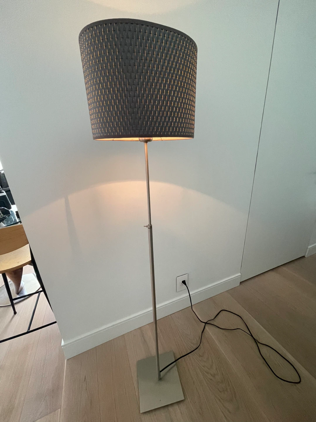 Floor Lamp with Woven Shade