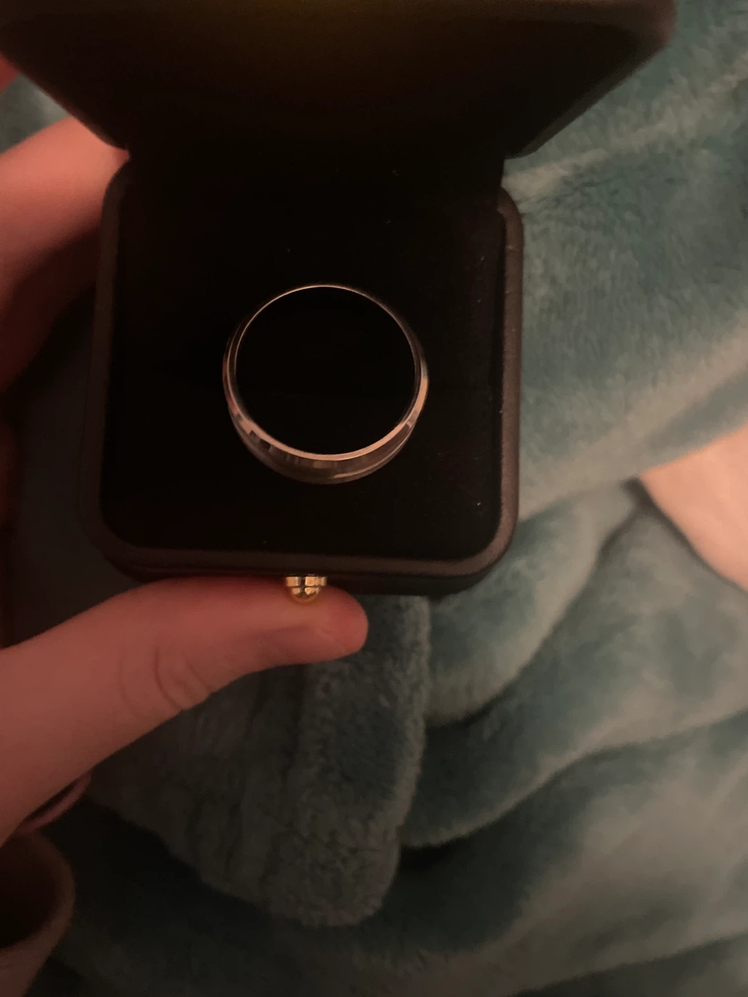 Men's Silver Band Ring - photo 3