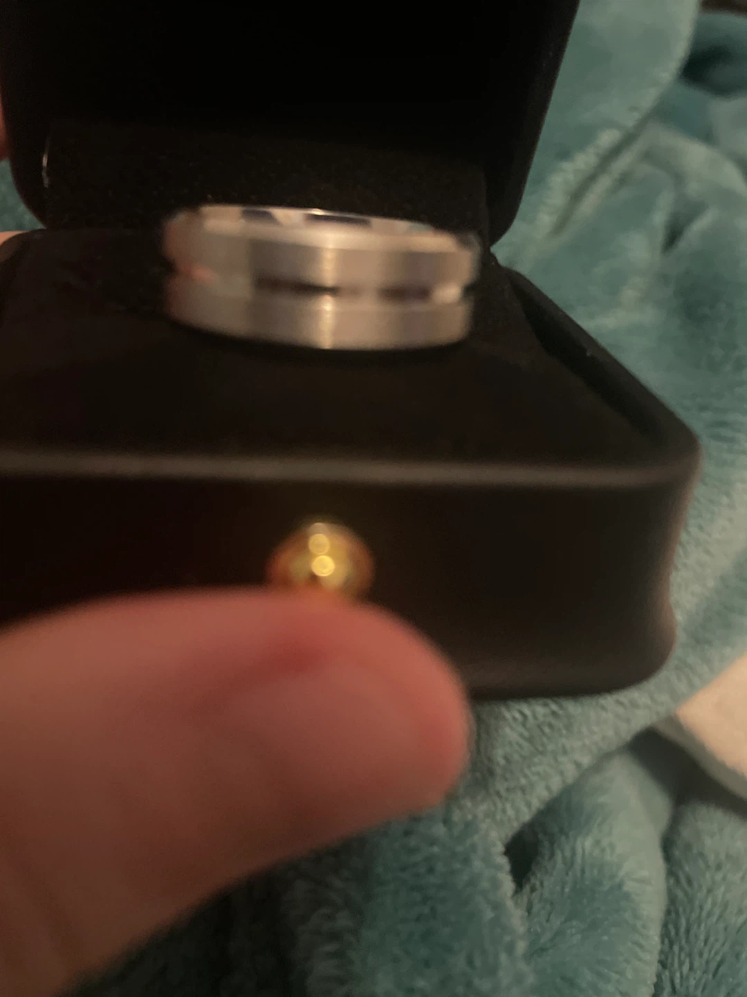 Men's Silver Band Ring - photo 4