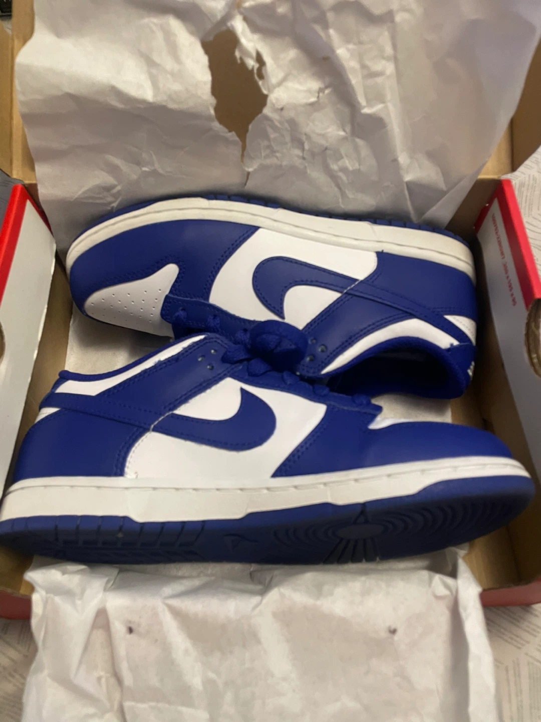 Nike Dunk Low (PS) Royal Blue White Sneakers Size 3Y