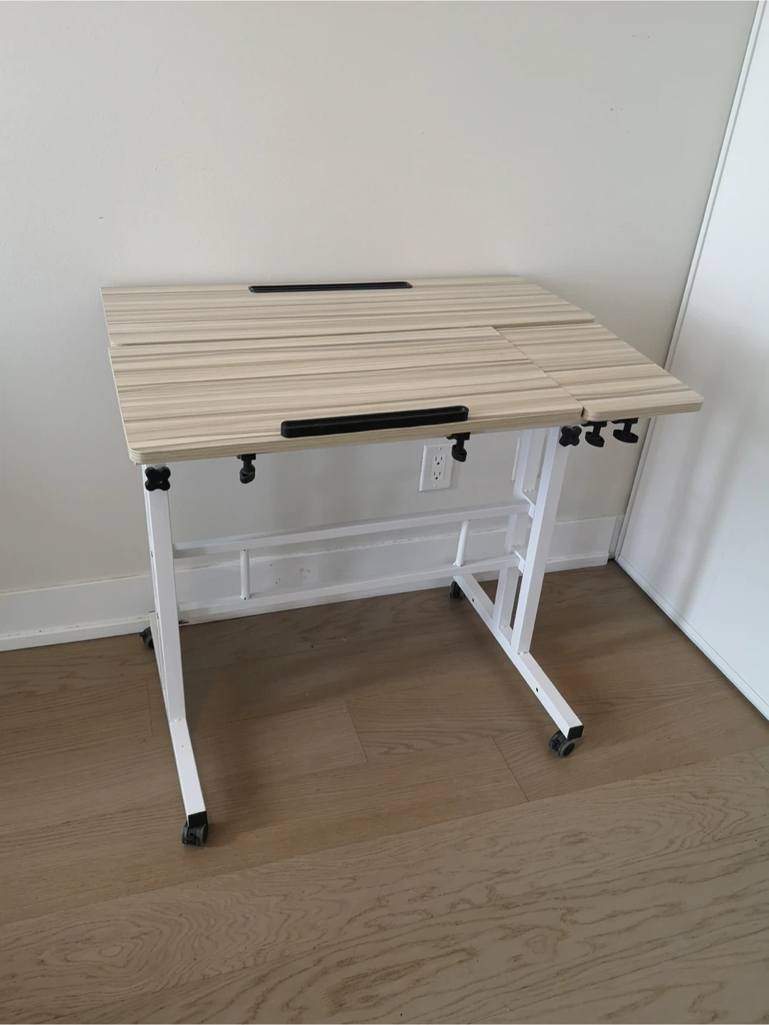 SALES! Height Adjustable Rolling Laptop Desk on wheels sit stand - photo 2