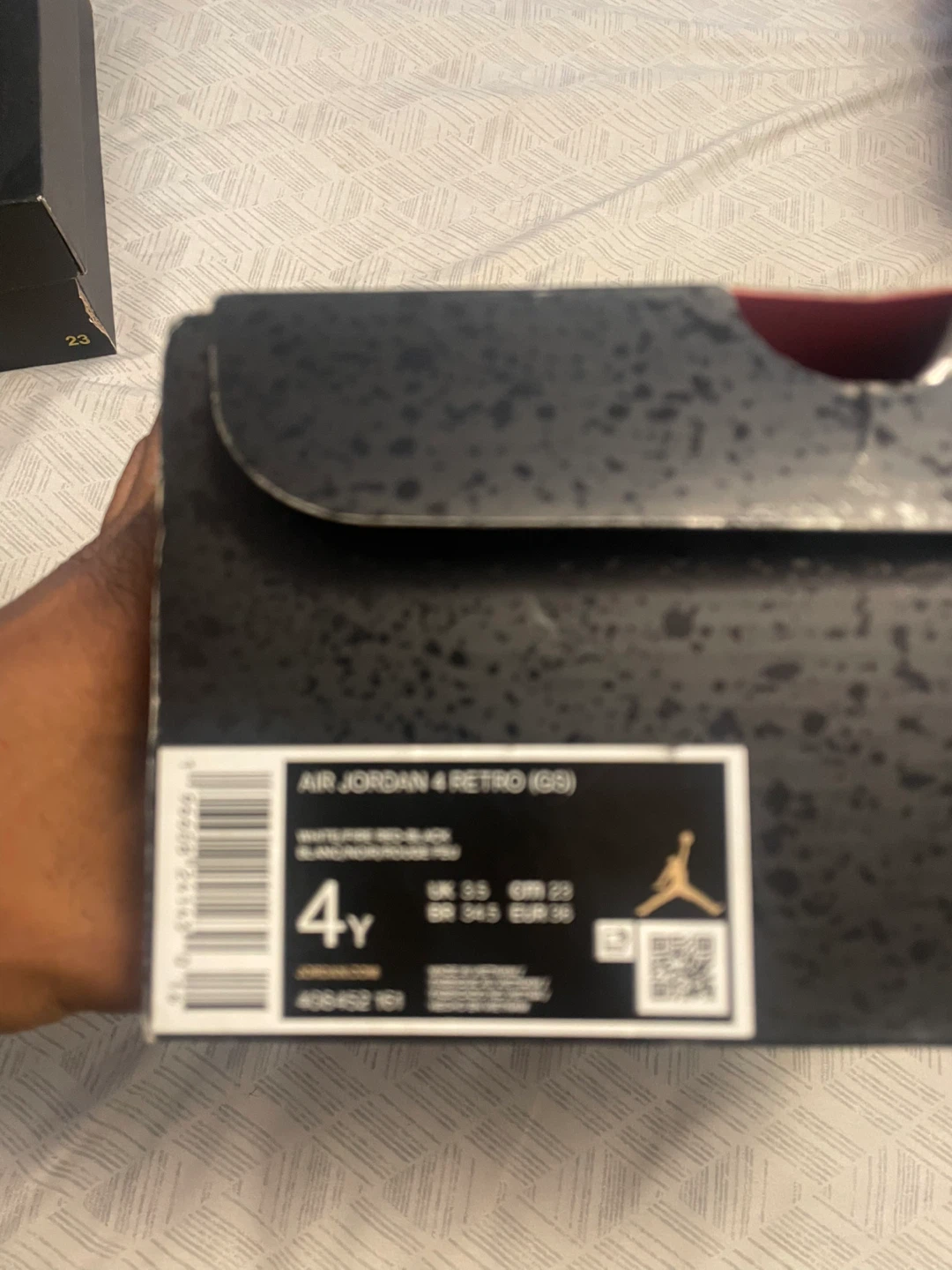 Air Jordan 4 Retro (GS) 4Y White/Red SIZE 4Y - photo 2
