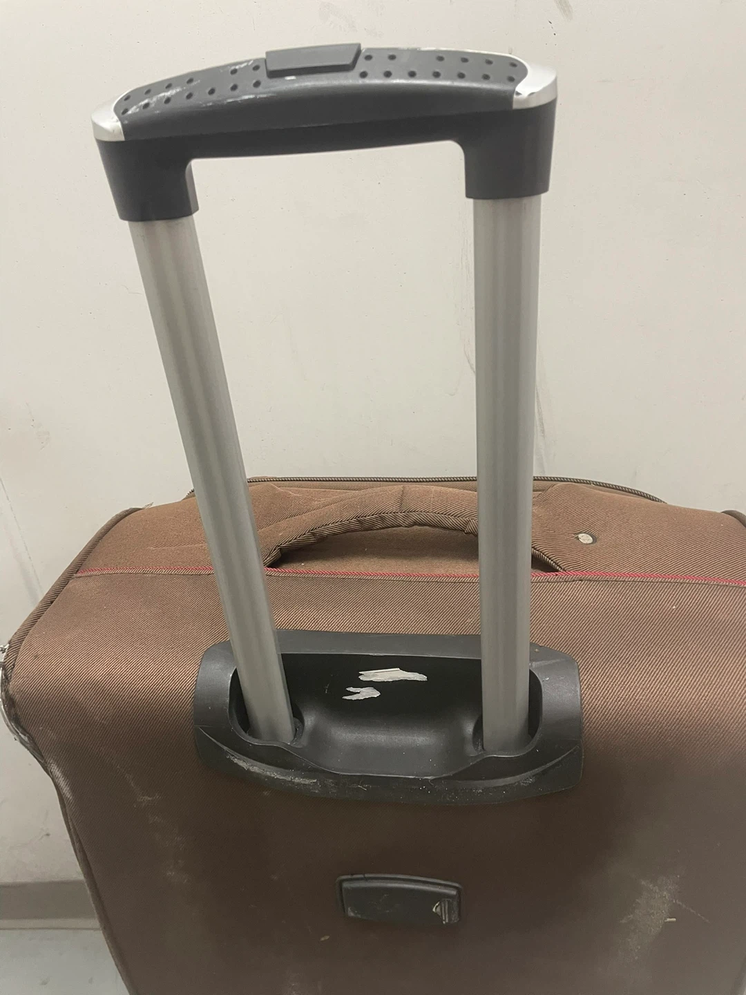 Brown Fabric Suitcase with Telescoping Handle - photo 4