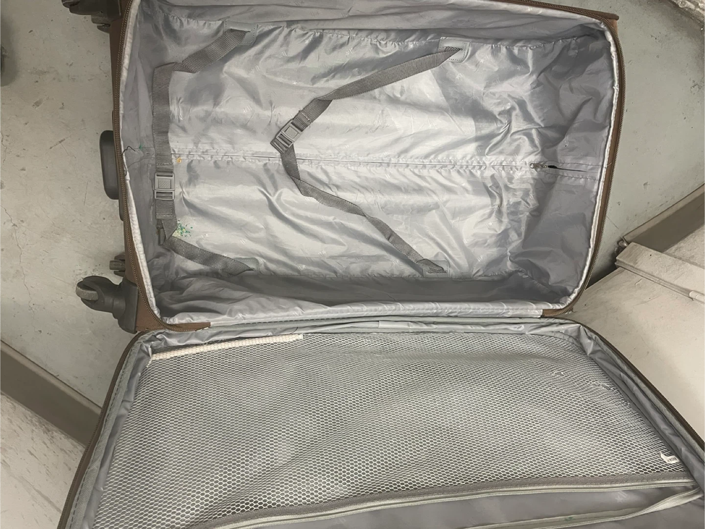 Brown Fabric Suitcase with Telescoping Handle - photo 5