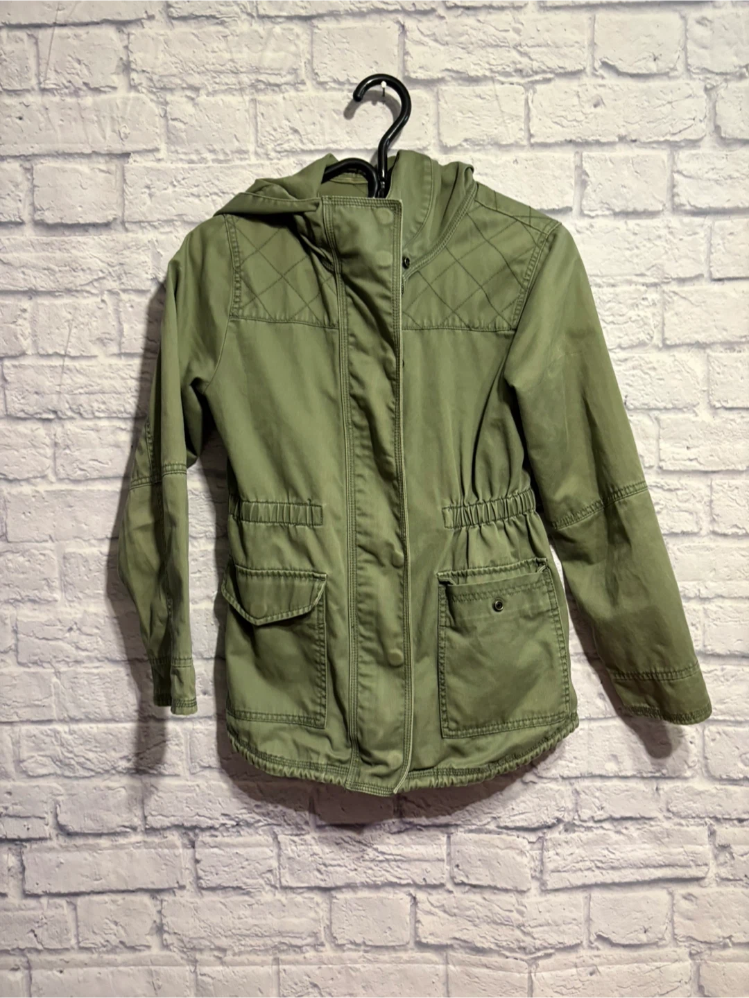 GapKids Olive Green Utility Jacket with Hood