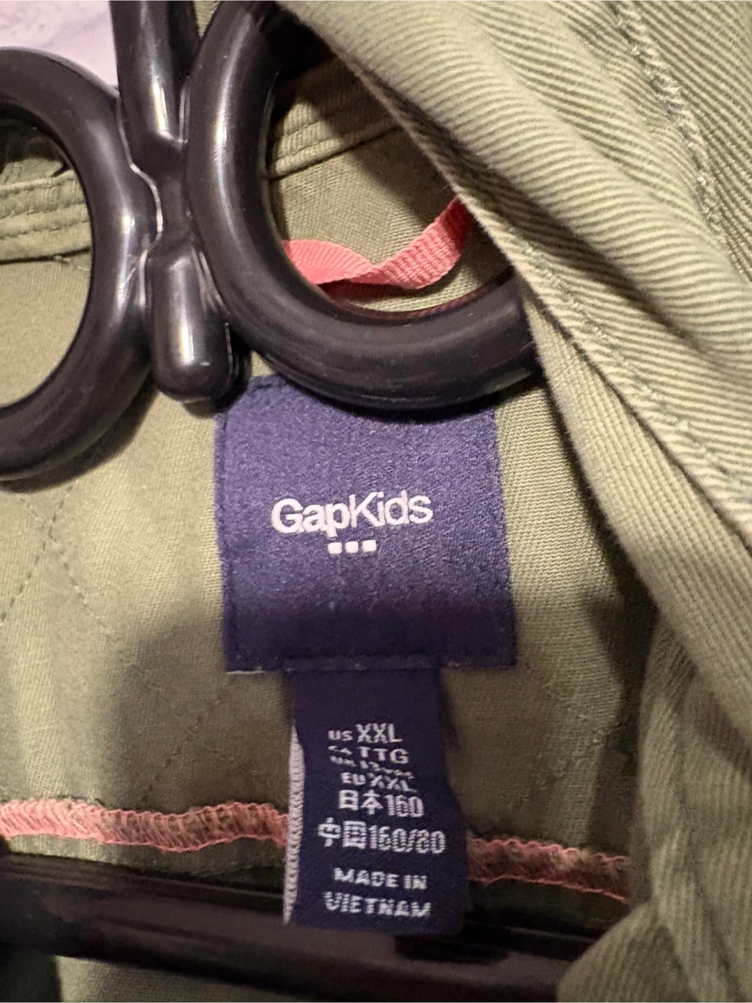 GapKids Olive Green Utility Jacket with Hood - photo 5