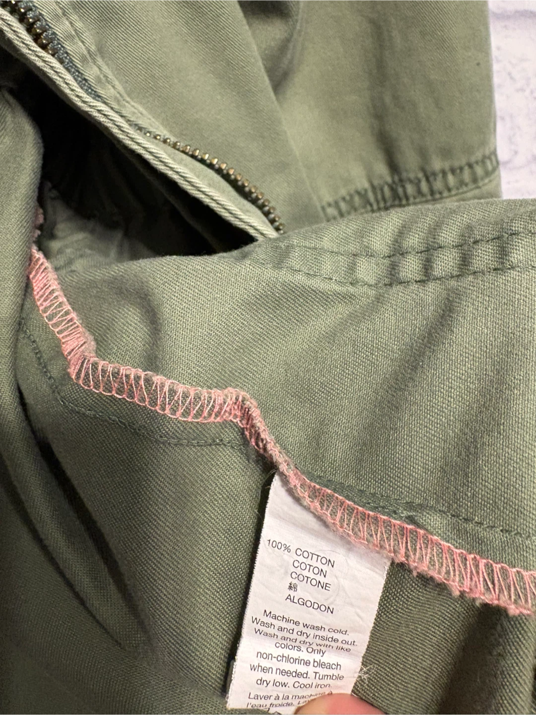 GapKids Olive Green Utility Jacket with Hood - photo 2