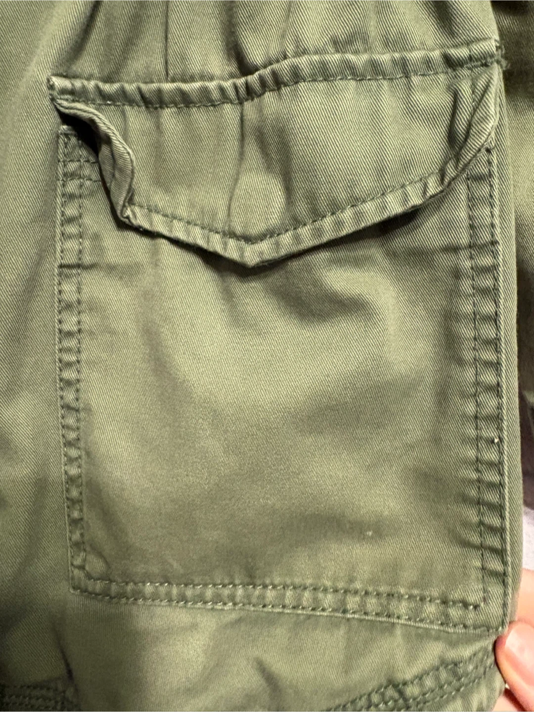 GapKids Olive Green Utility Jacket with Hood - photo 4