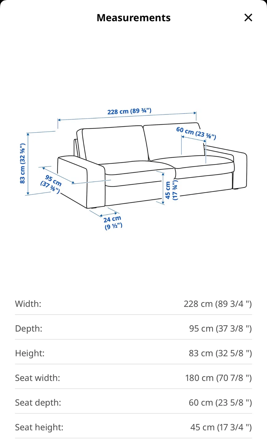 IKEA KIVIK Sofa in Tibbleby beige/gray - photo 4