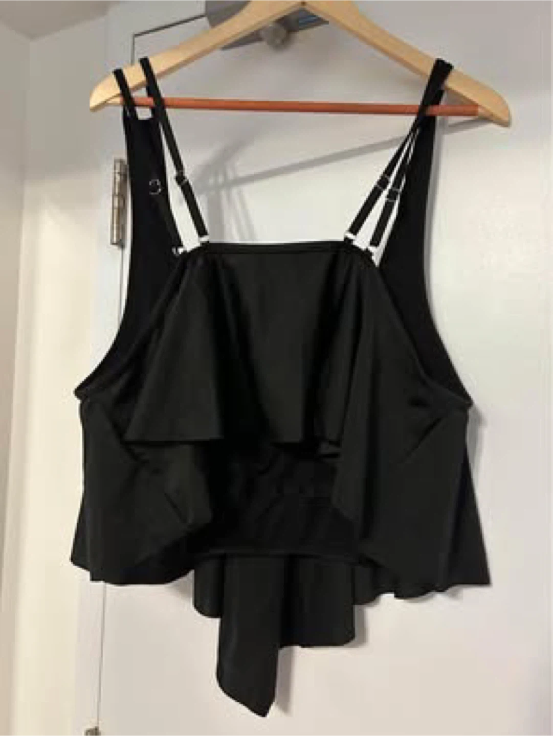 Black Ruffle Swim Top tankini 🏆 - photo 2