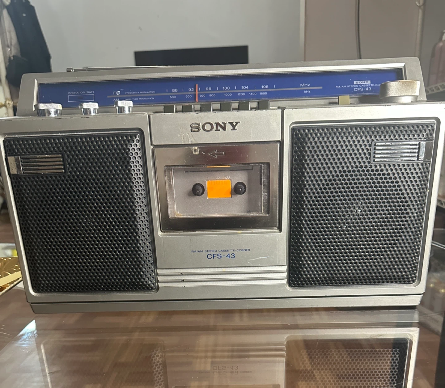 Sony CFS-43 FM/AM Stereo Cassette-Corder Boombox