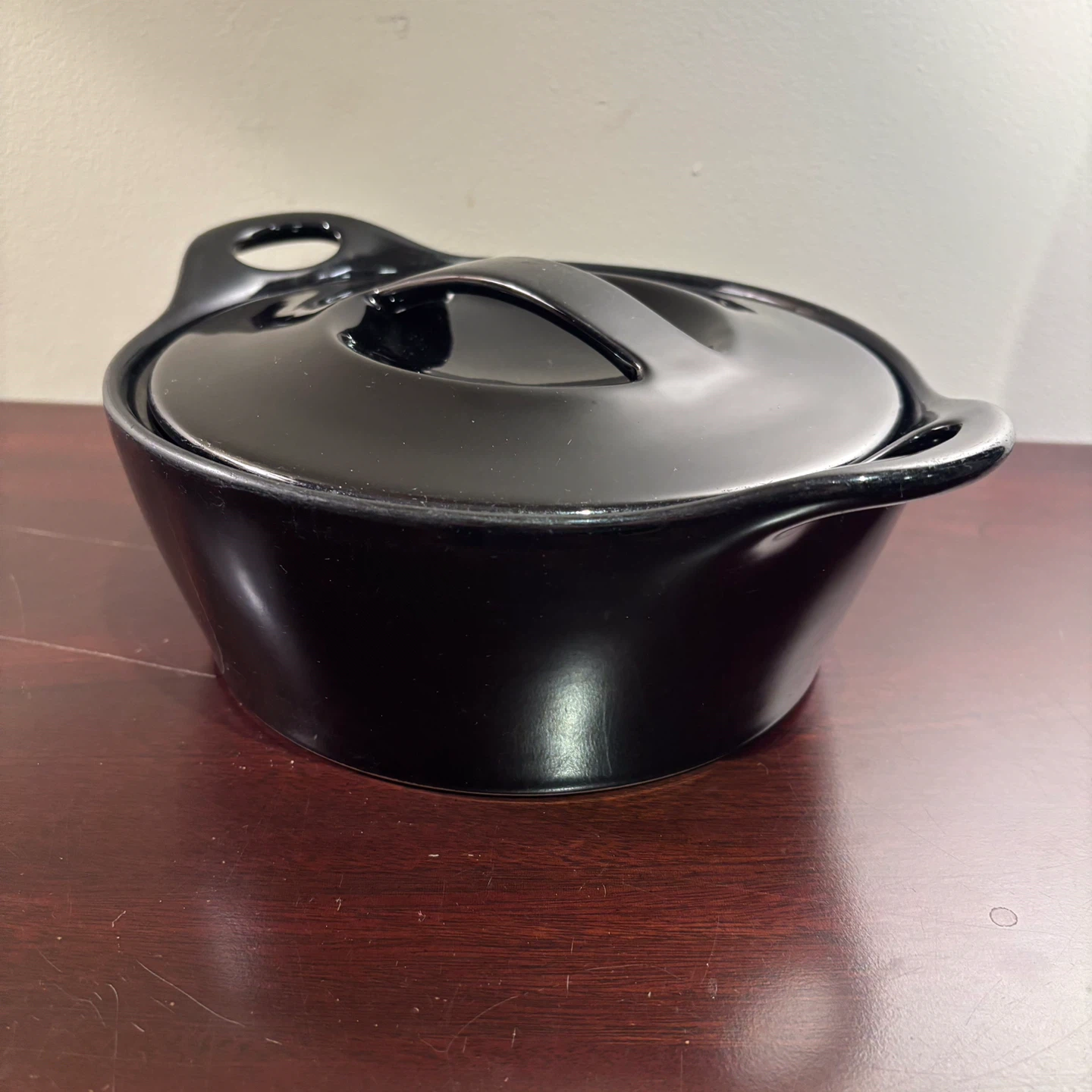 CorningWare Creations Stoneware Oval Dish 1.5 qt Black