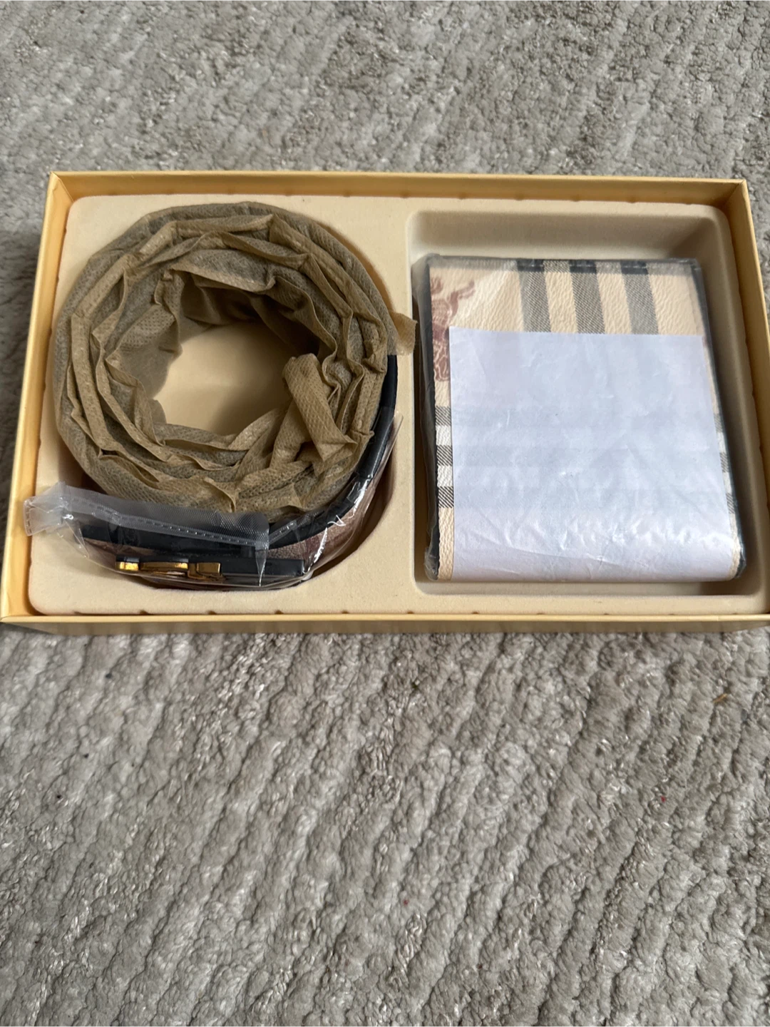Burberry Belt and Wallet Set