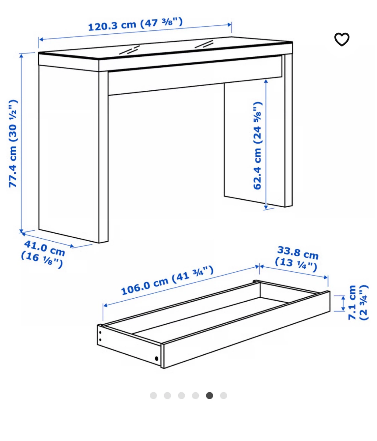 Ikea MALM Dressing table - photo 5