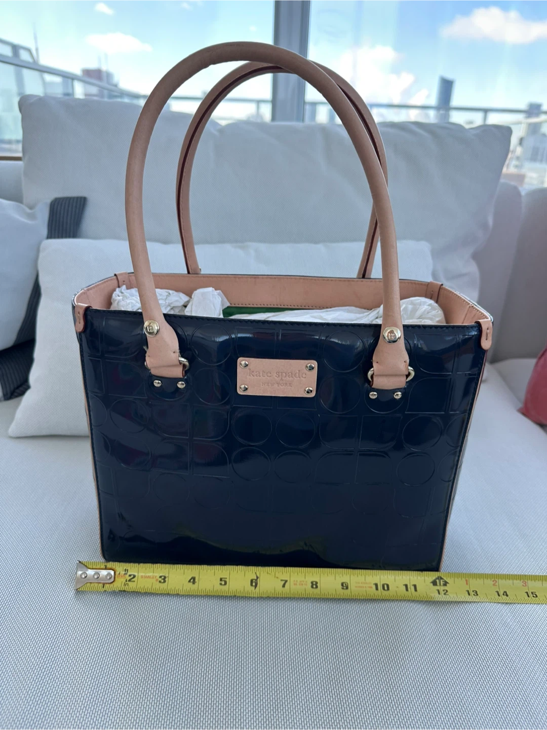 Kate Spade New York Navy Patent Leather Tote Bag - photo 3