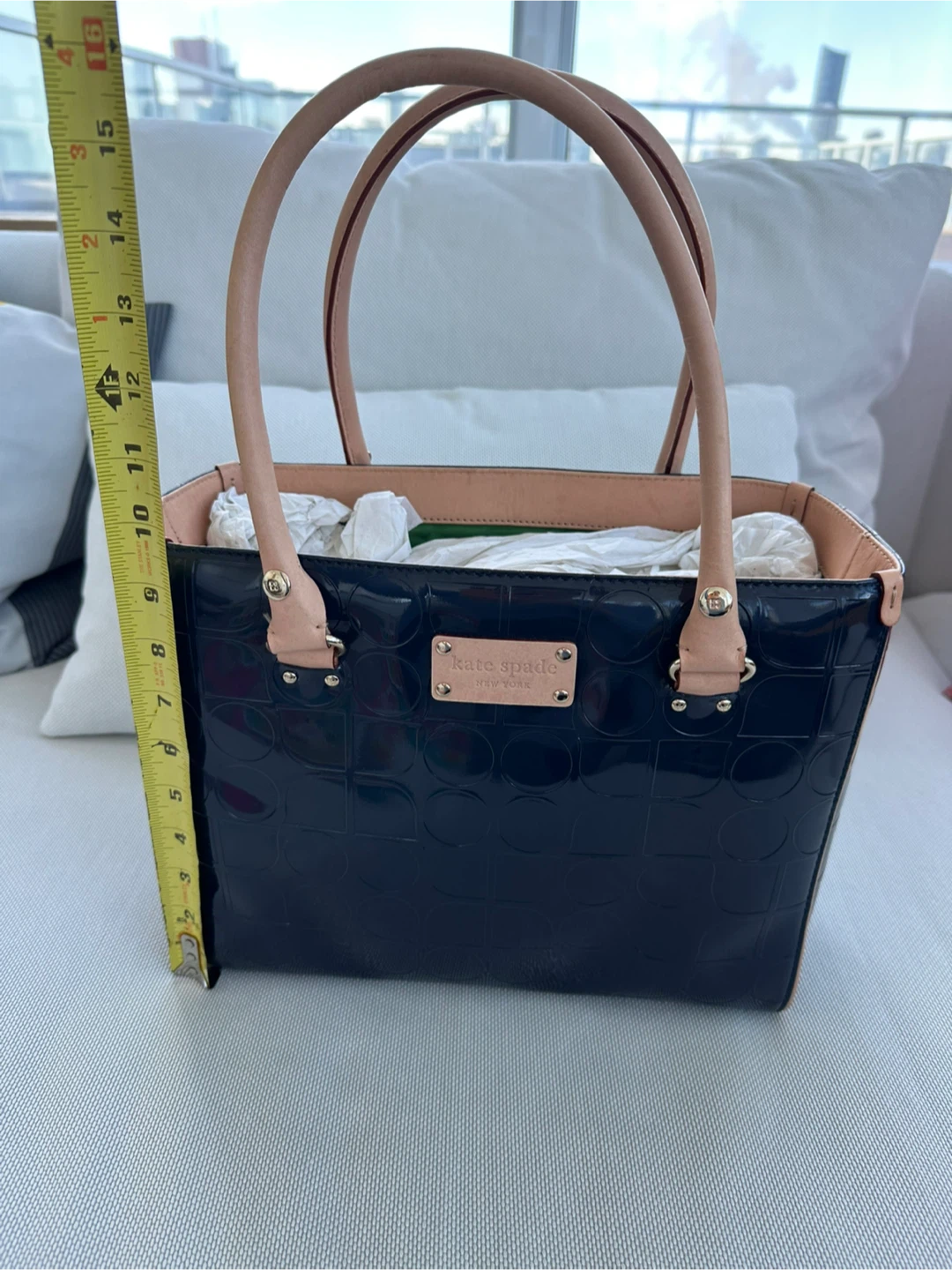 Kate Spade New York Navy Patent Leather Tote Bag - photo 2