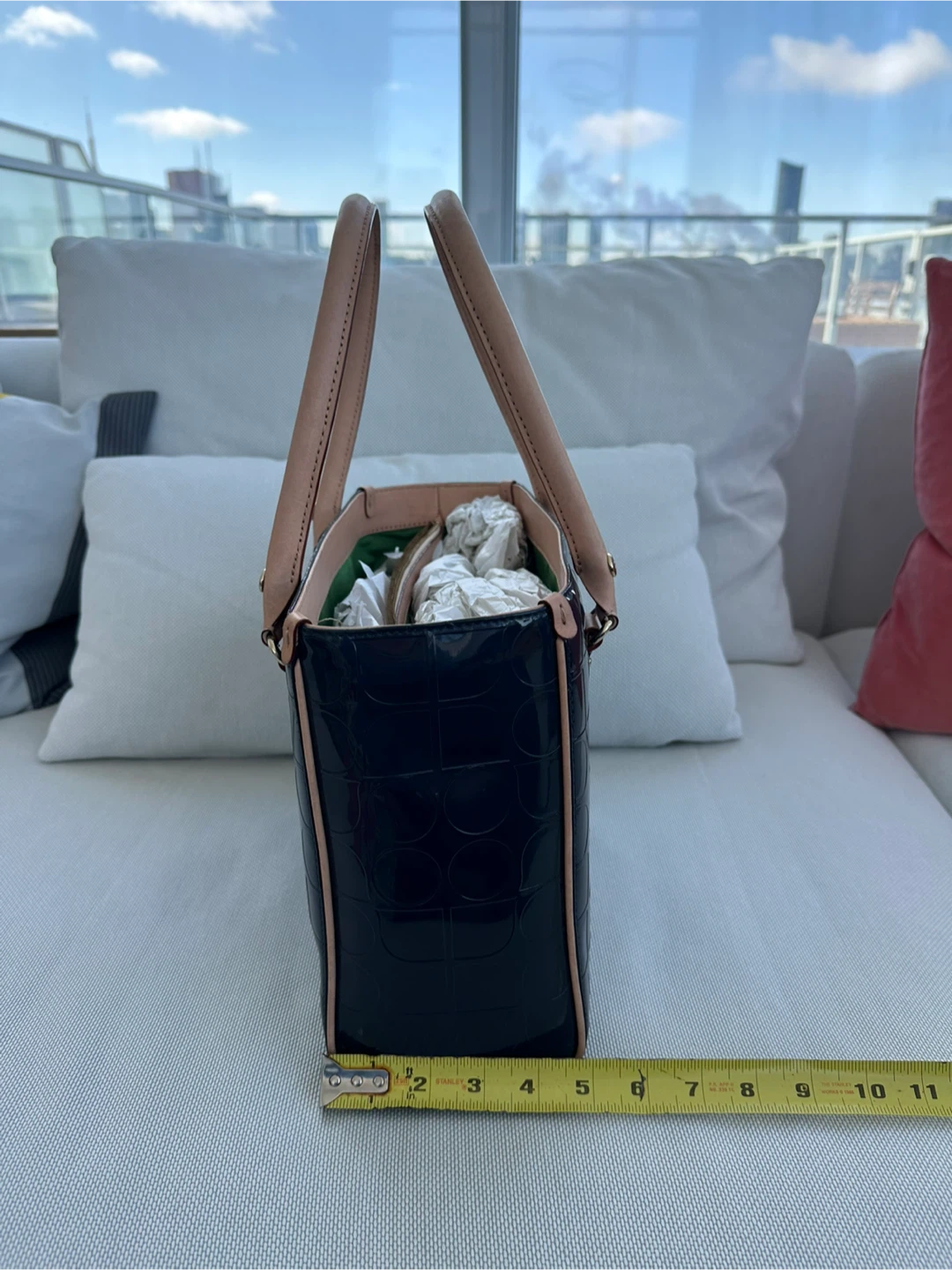 Kate Spade New York Navy Patent Leather Tote Bag