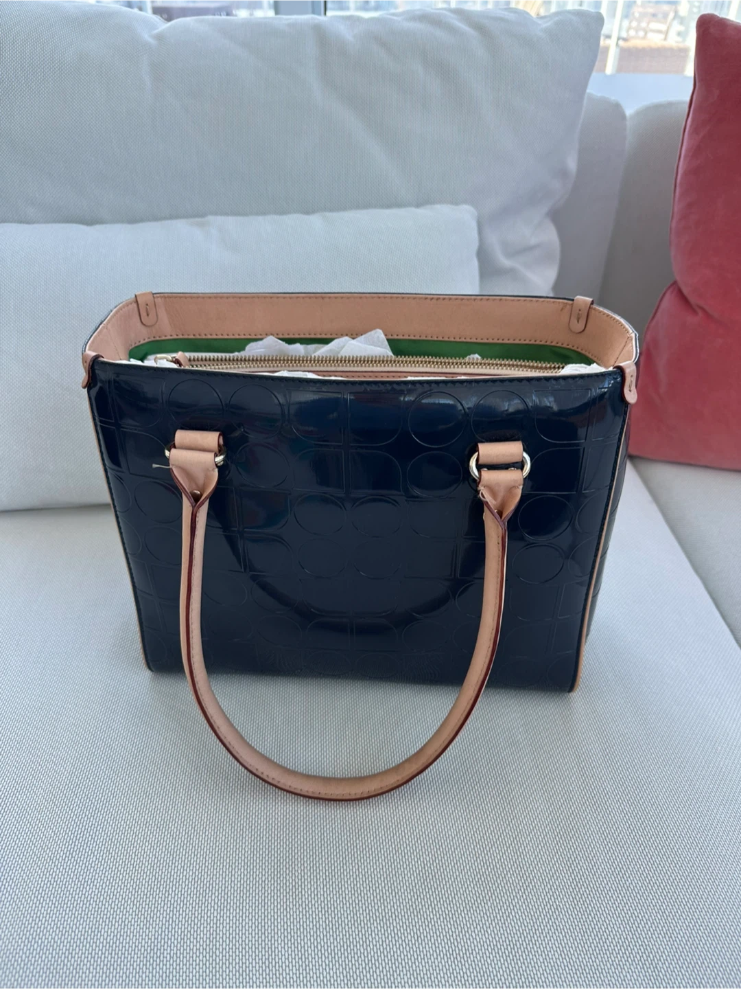 Kate Spade New York Navy Patent Leather Tote Bag - photo 5
