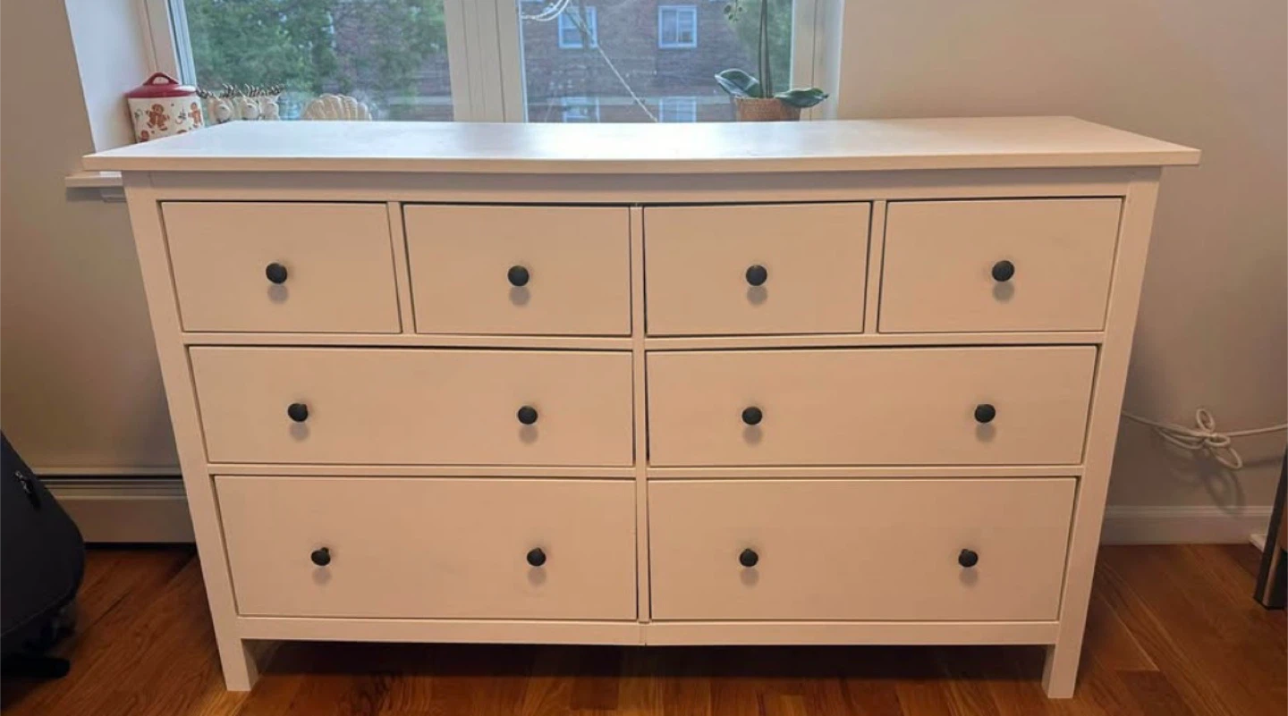 IKEA HEMNES 8-Drawer Dresser - White Stain