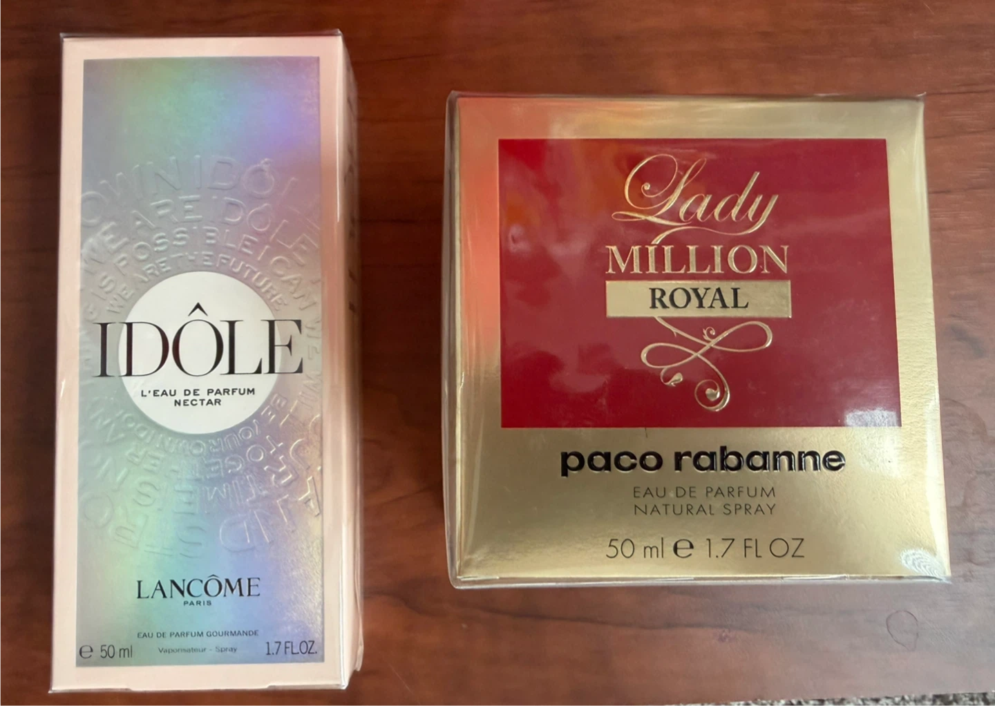 Lancôme Idôle Nectar & Rabanne Lady Million Royal