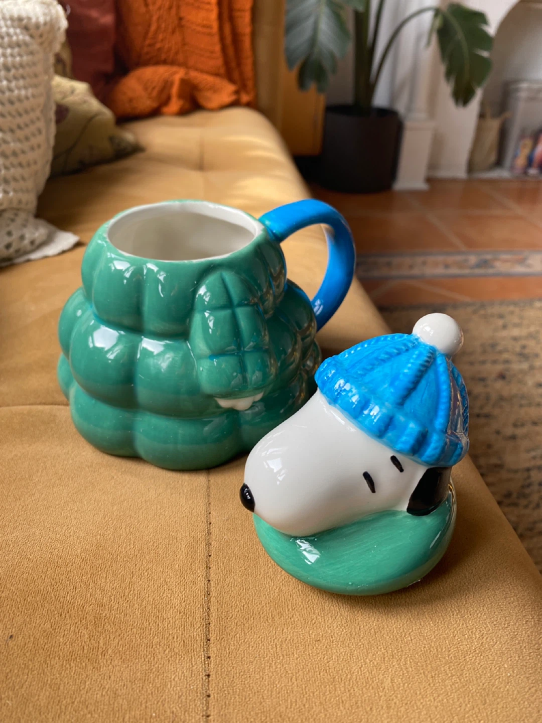 Peanuts Snoopy 16oz Ceramic Mug with Lid - photo 4