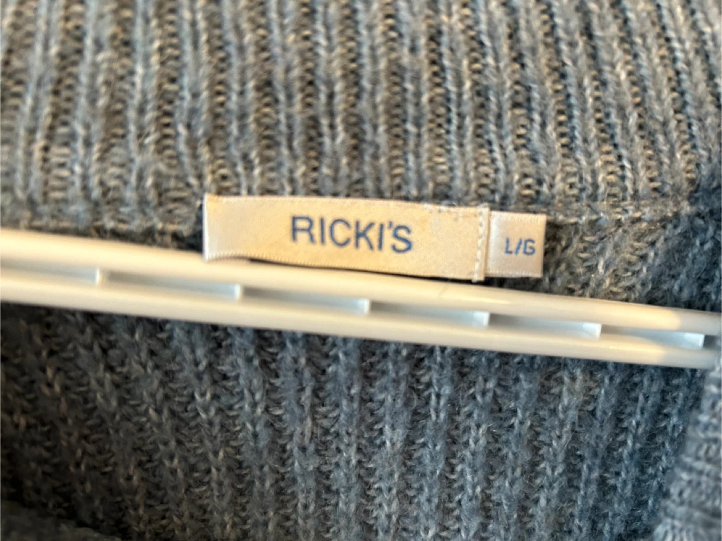 Ricki's Cable Knit Sweater - Grey, Size L - photo 3