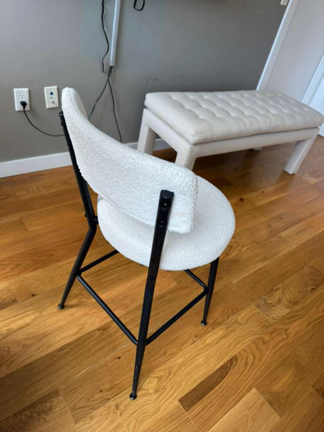 Boucle Bar Stools set of 4 - counter height bar stools - photo 2