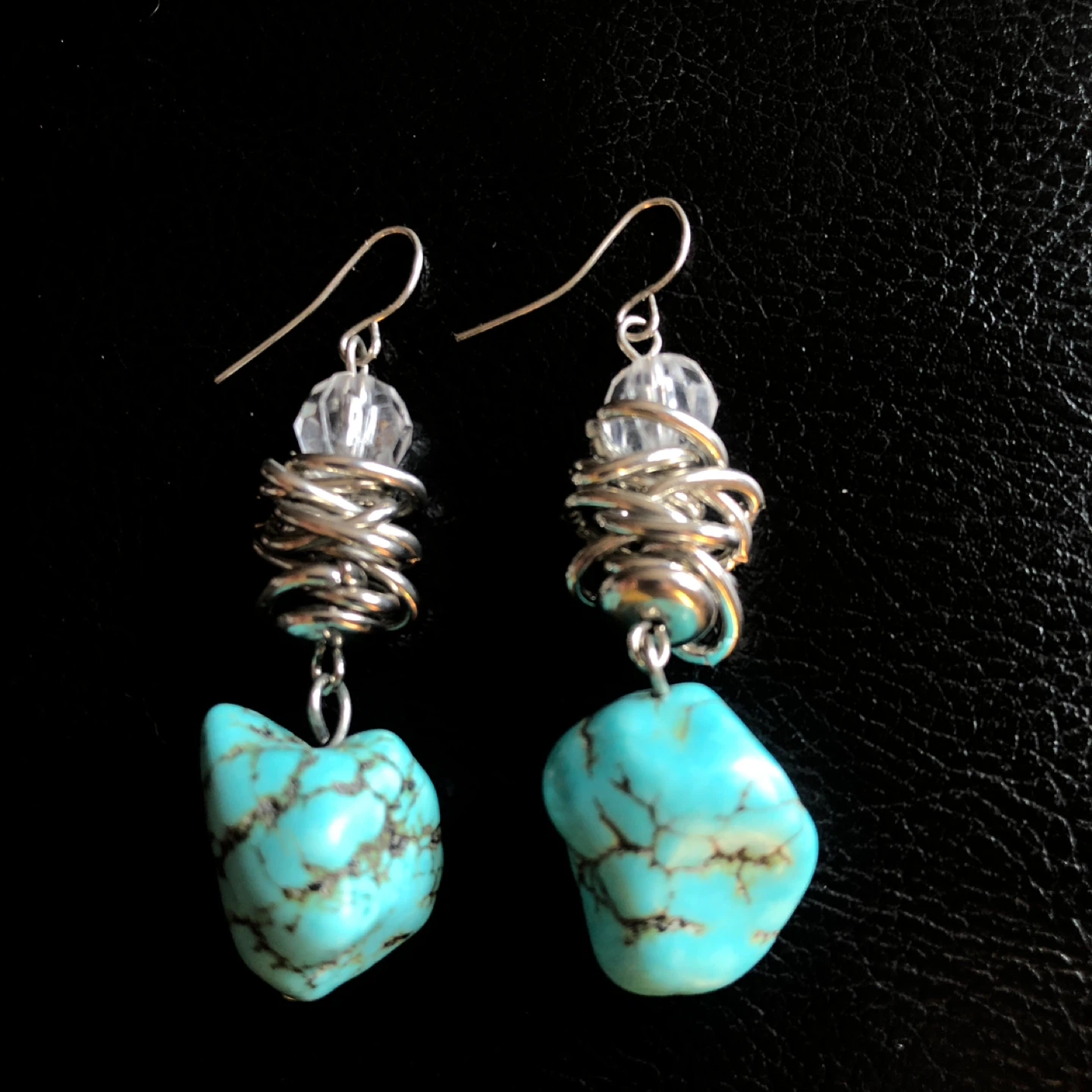Turquoise Stone Drop Earrings