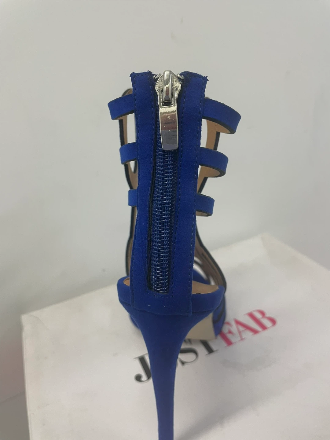 New JustFab Blue Strappy Stiletto Heels size 10 - photo 3