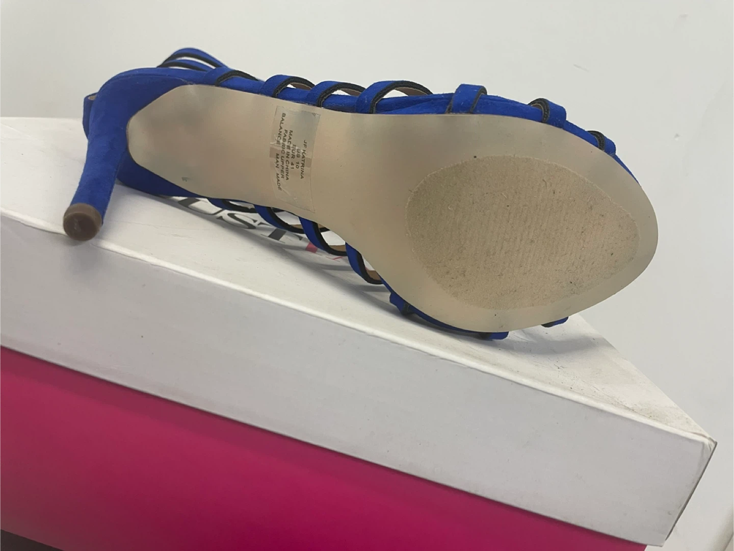 New JustFab Blue Strappy Stiletto Heels size 10 - photo 4