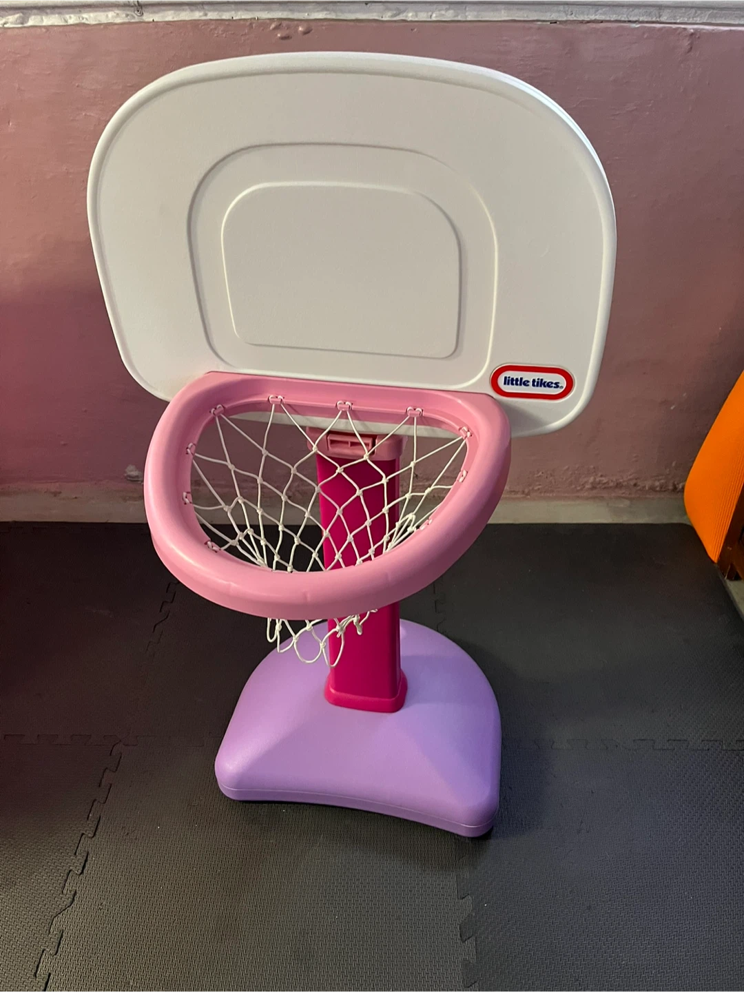Little Tikes Pink & Purple Adjustable Basketball Hoop - photo 3