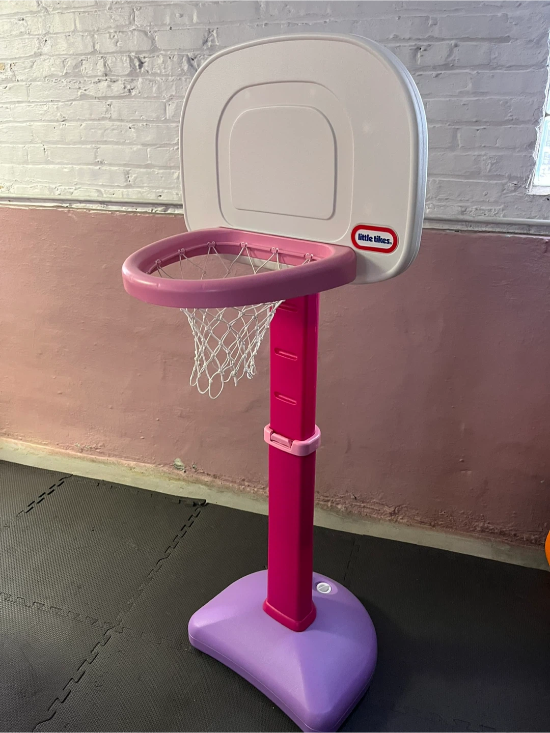 Little Tikes Pink & Purple Adjustable Basketball Hoop - photo 2