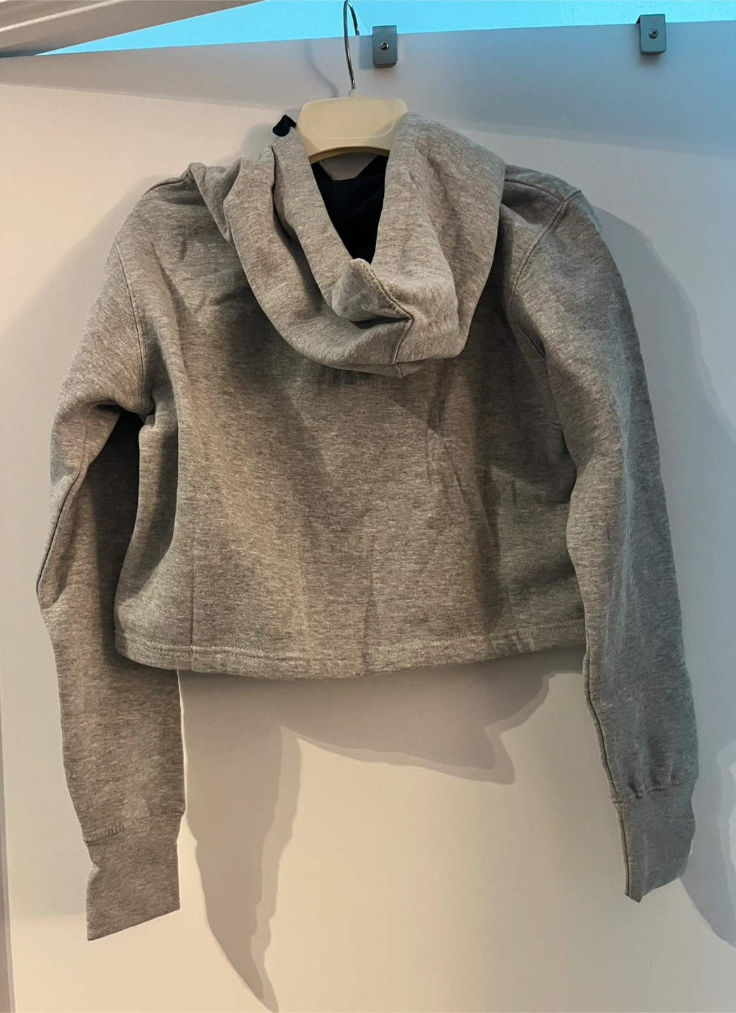 Grey Oxford England Cropped Hoodie - photo 2