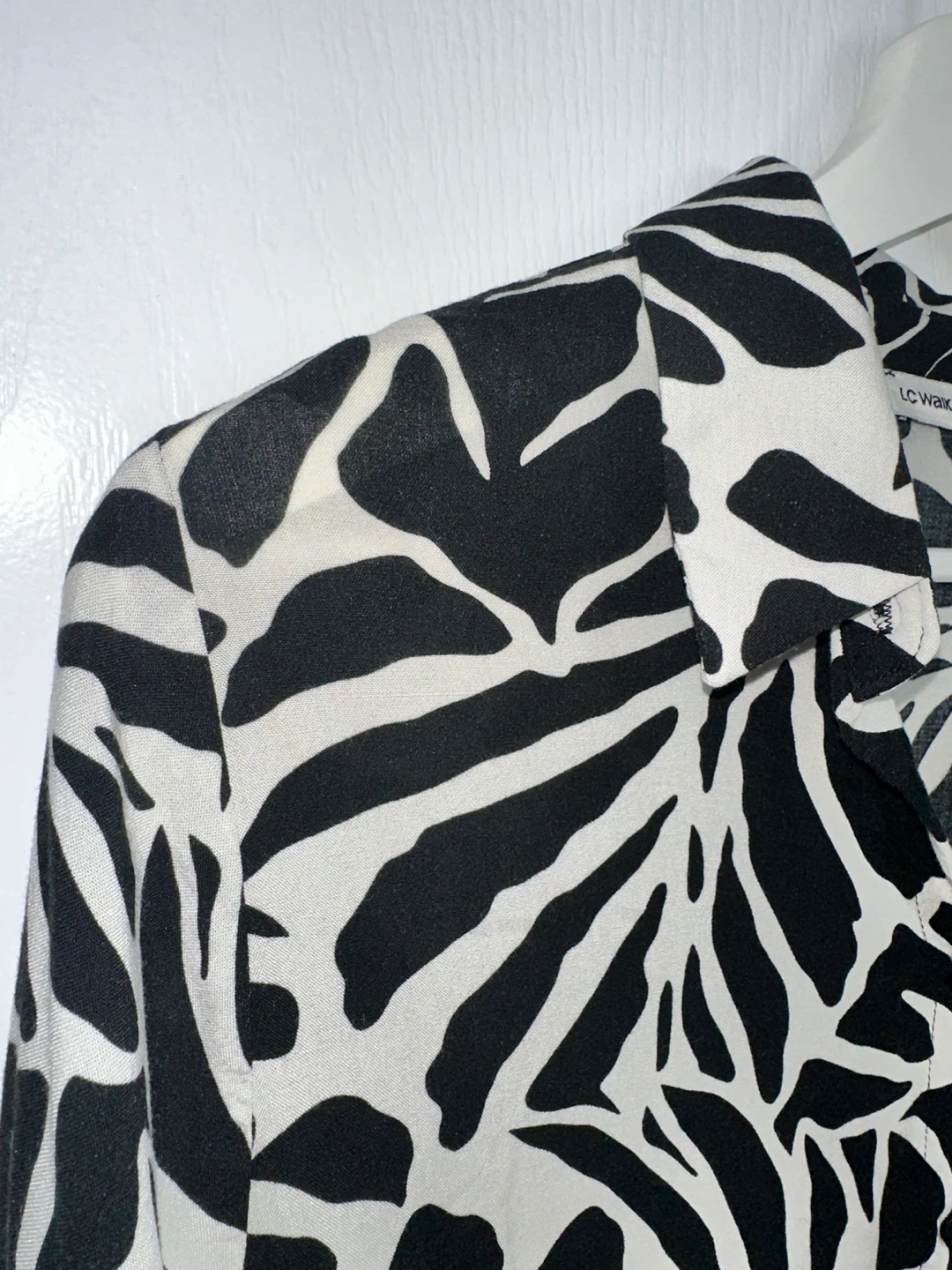 LC Waikiki Classic Black & White Print Dress Size 40 🏆 - photo 3