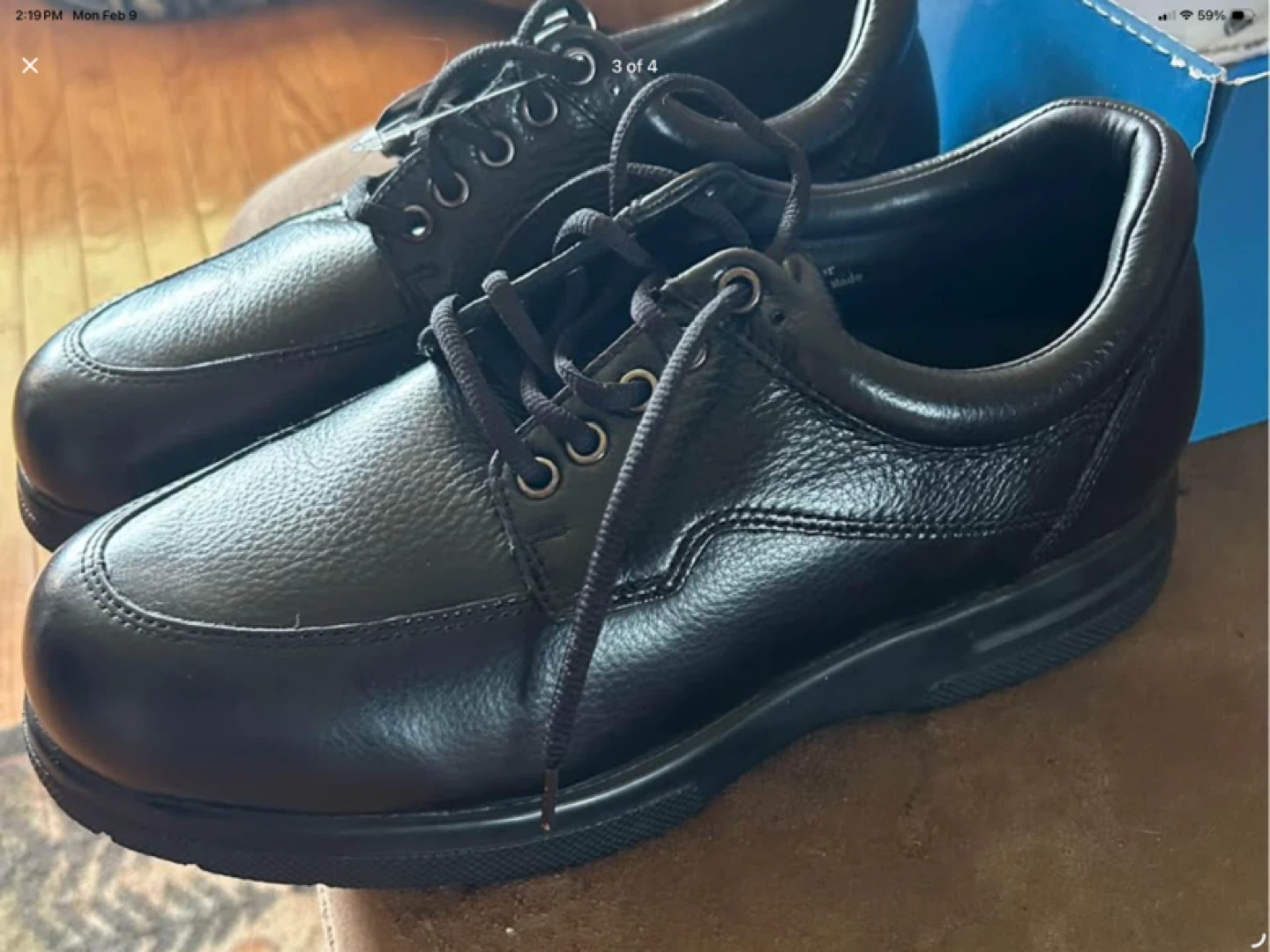 Drew Walker II Men's Black Calf Lace Oxford Shoes Size 10W