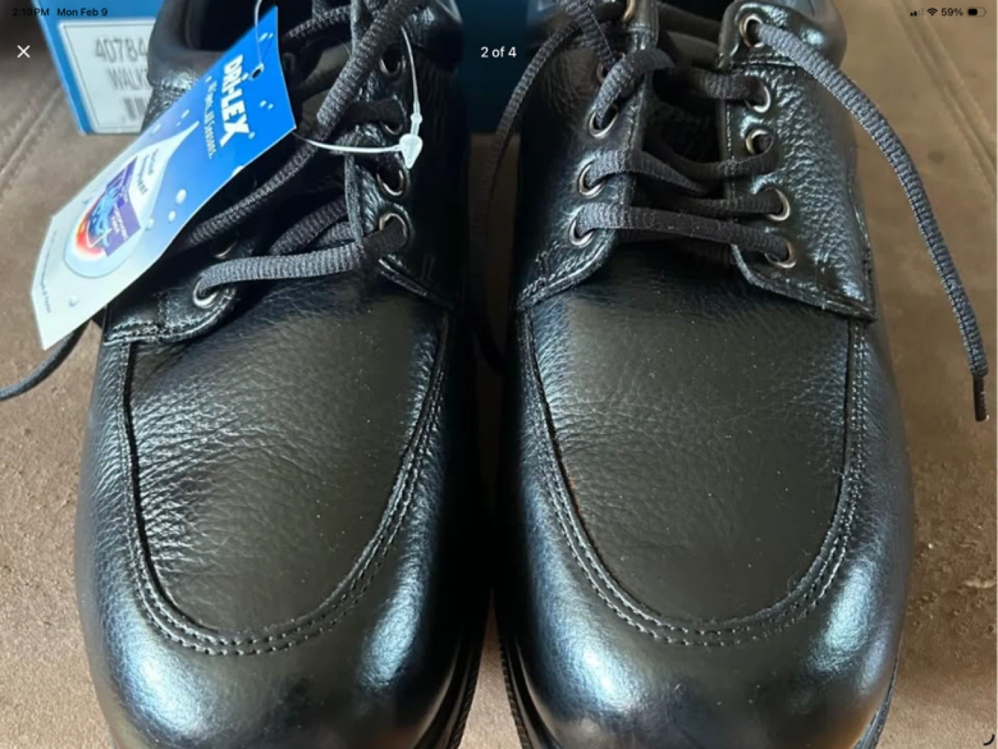 Drew Walker II Men's Black Calf Lace Oxford Shoes Size 10W - photo 2
