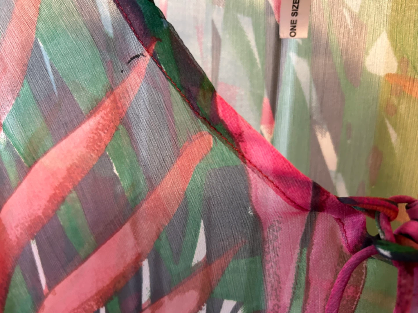 One Size Tropical Print Kaftan Cover-Up - photo 3
