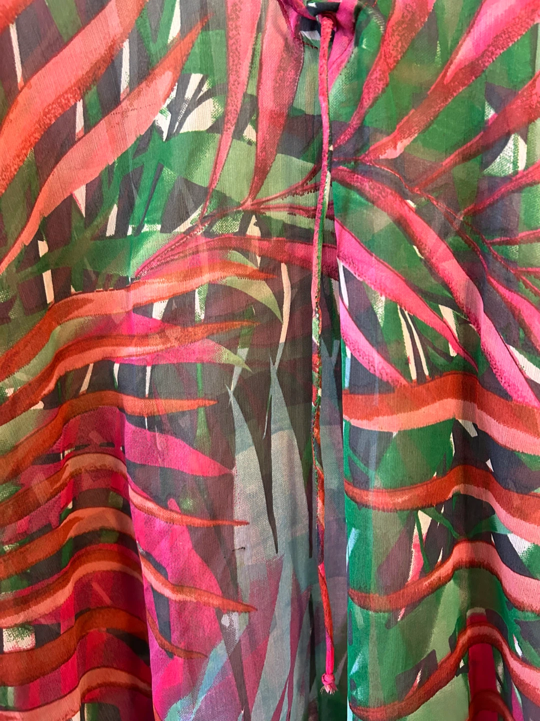 One Size Tropical Print Kaftan Cover-Up - photo 2