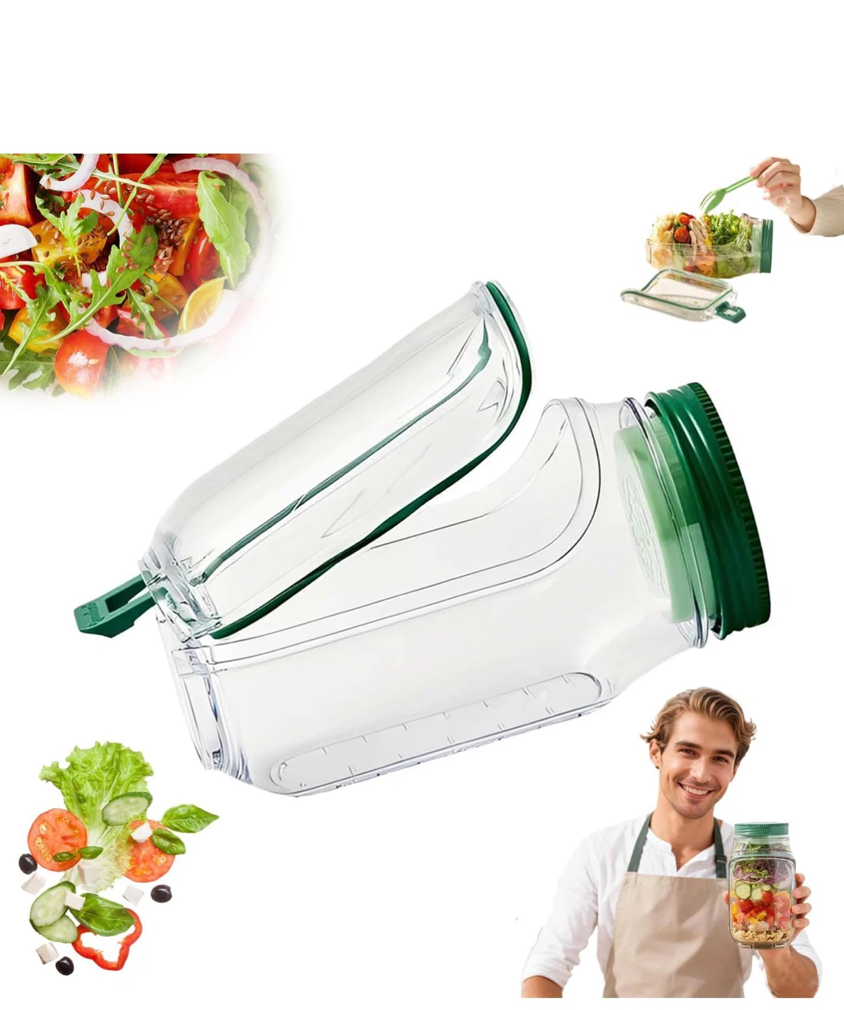Mason Jar Salad Container with Sauce Box - photo 2